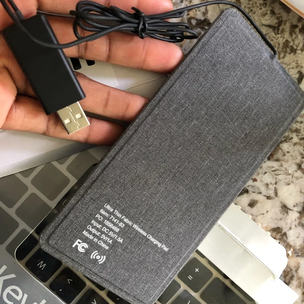Keyboard cover and ultra thin phone charging pad bundle